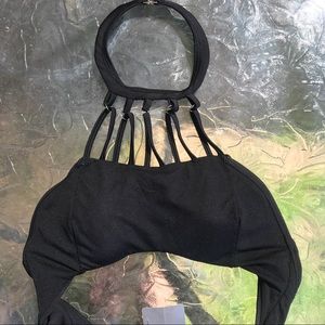 New Black strapy one piece bikini